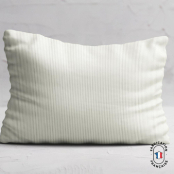 Coussin en velours côtelé