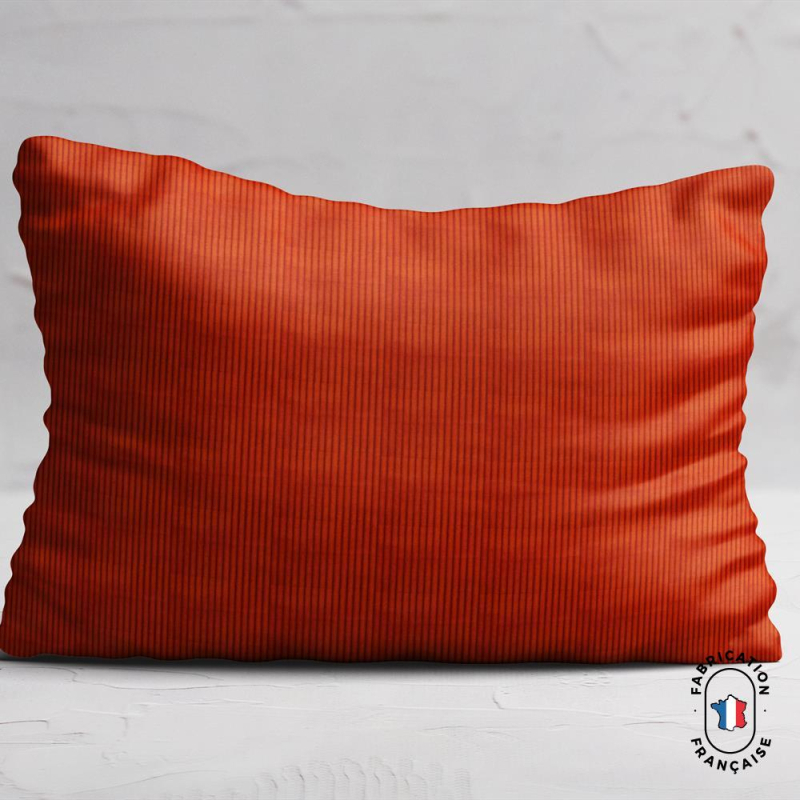 Coussin en velours côtelé