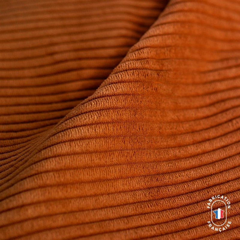 Coussin en velours côtelé