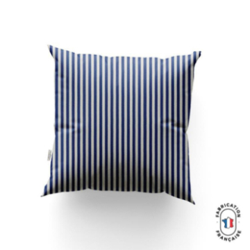 Coussin MARINA à fines rayures coloris Outremer