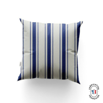 Coussin FARNIENTE à rayures coloris Outremer