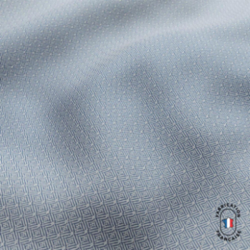 Zoom matière tissu VOILIER à motifs géométriques coloris Horizon