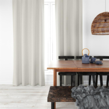 Rideau CAIPI en jacquard faux uni coloris Coquillage