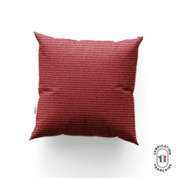 Coussin PRAIA en jacquard faux uni coloris Hibiscus
