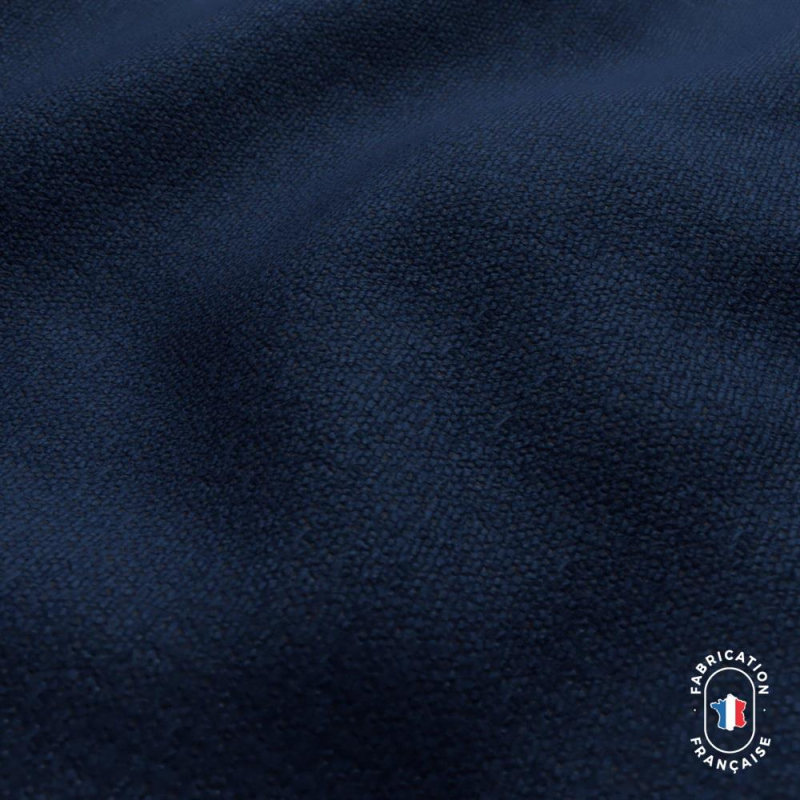 Zoom matière tissu SALINE NC petite bouclette coloris Marine