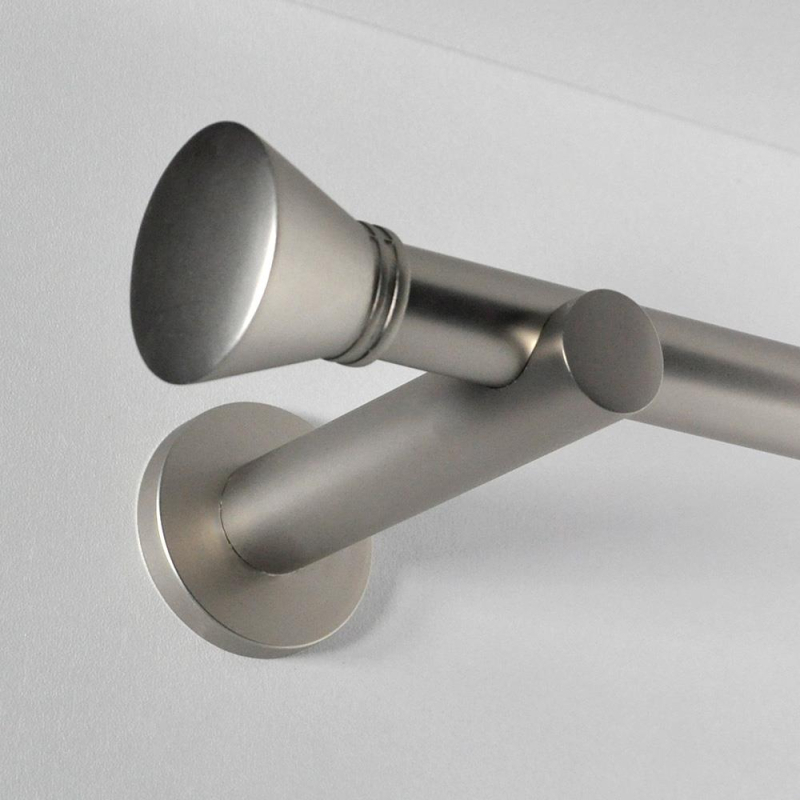 Tringle tube embout rond nickel mat Jaen