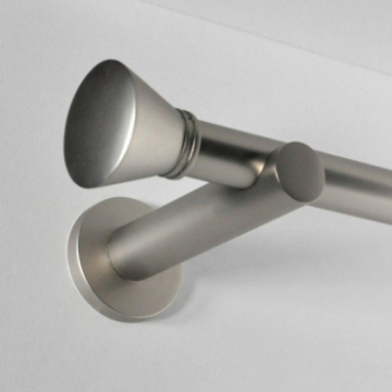 Tringle tube embout rond nickel mat Jaen