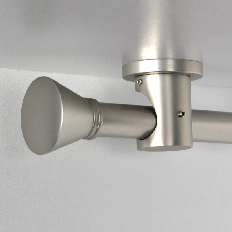 Tringle tube embout rond nickel mat Jaen