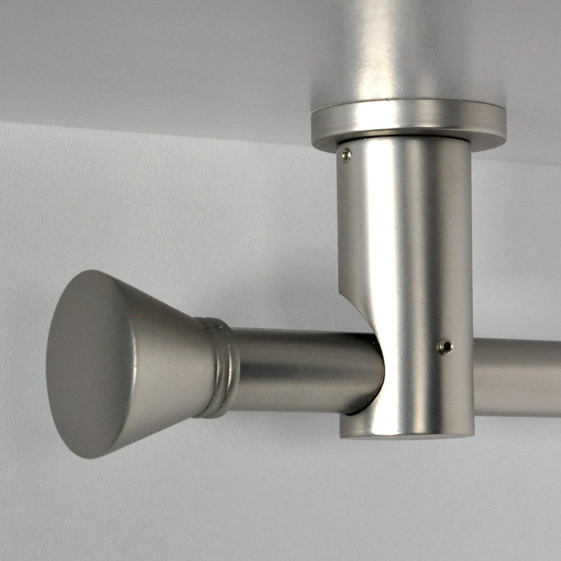 Tringle tube embout rond nickel mat Jaen