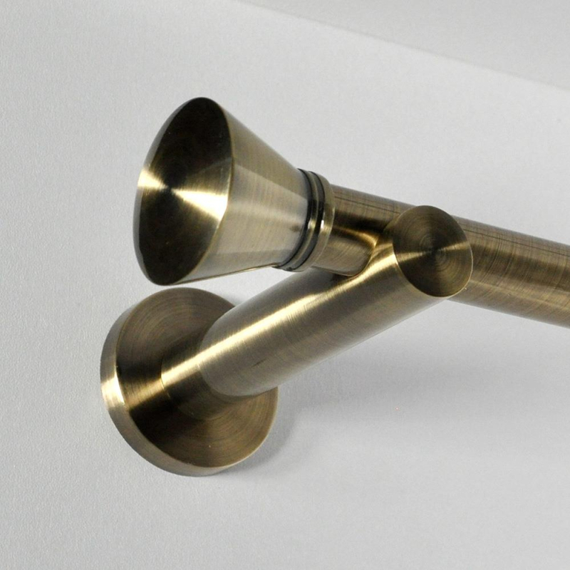 Tringle tube embout rond bronze vieilli Jaen