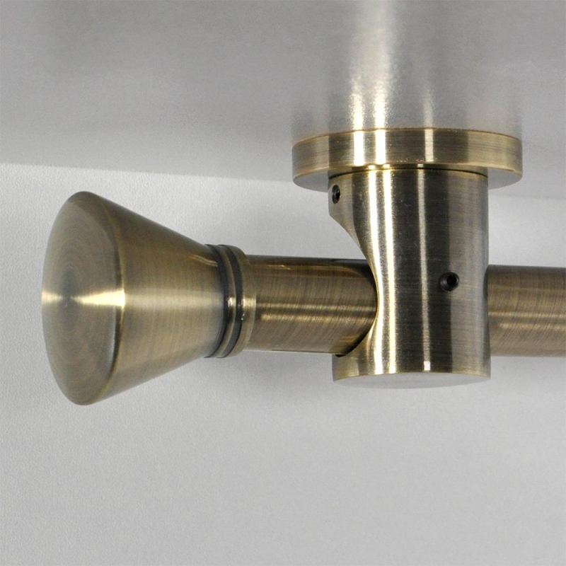 Tringle tube embout rond bronze vieilli Jaen