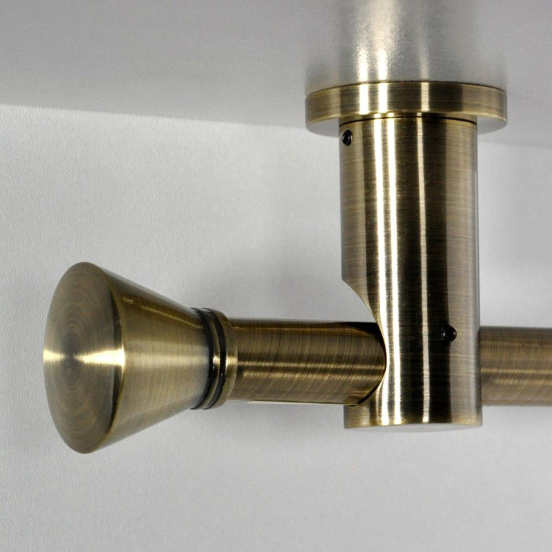 Tringle tube embout rond bronze vieilli Jaen