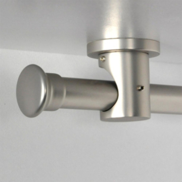 Tringle tube embout rond Nickel mat Bouchon