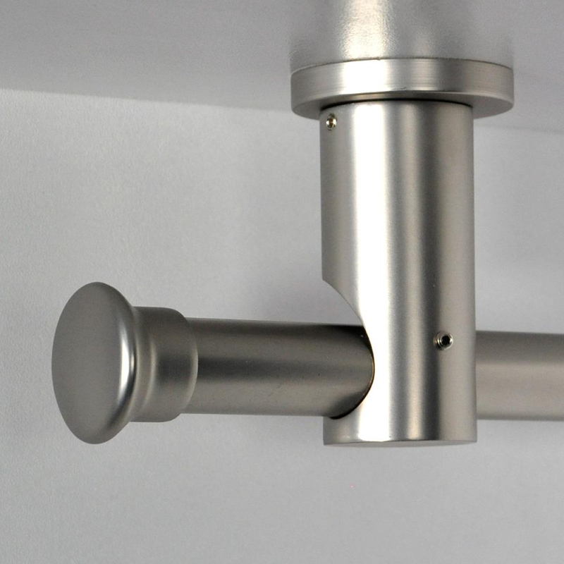 Tringle tube embout rond Nickel mat Bouchon