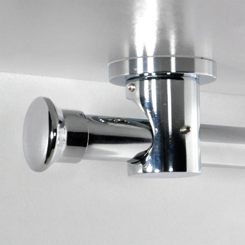 Tringle tube embout rond Chrome Bouchon