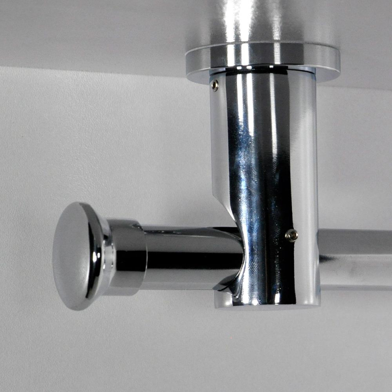 Tringle tube embout rond Chrome Bouchon