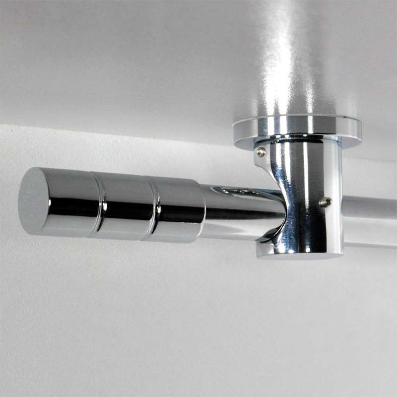 Tringle tube embout long Chrome Cadiz