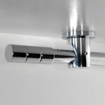 Tringle tube embout long Chrome Cadiz