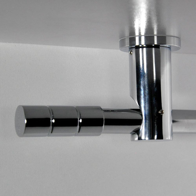 Tringle tube embout long Chrome Cadiz