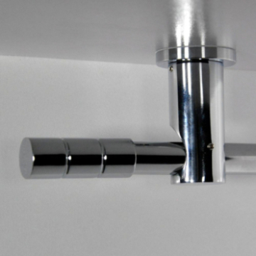 Tringle tube embout long Chrome Cadiz