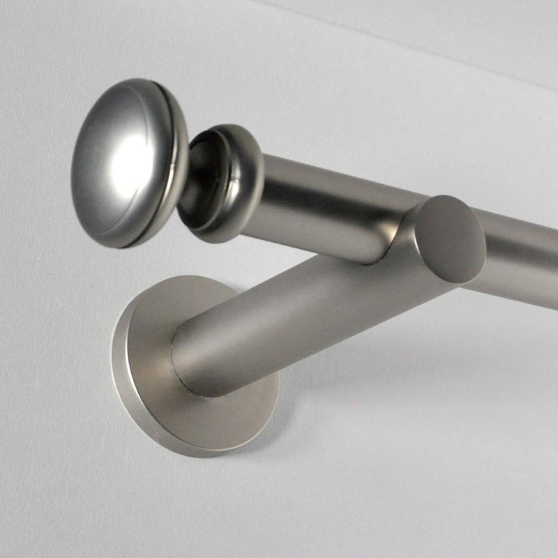 Tringle tube embout rond Nickel Mat Regency