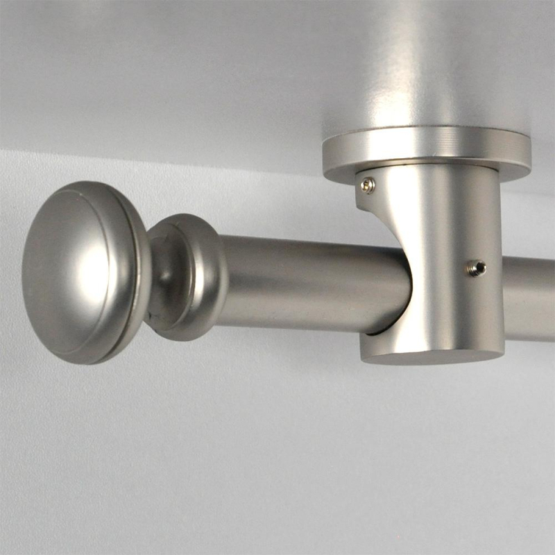 Tringle tube embout rond Nickel Mat Regency