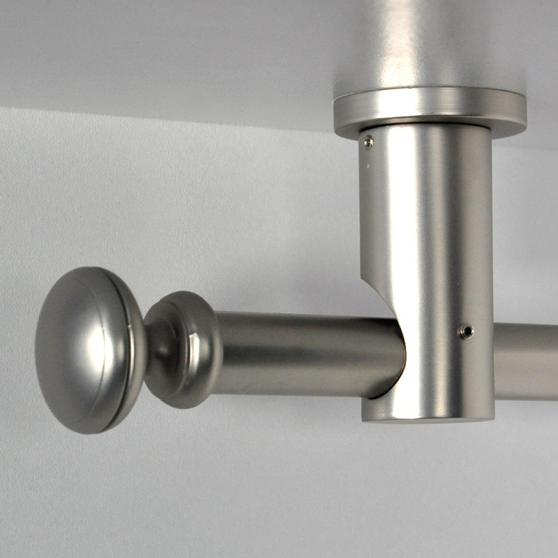 Tringle tube embout rond Nickel Mat Regency