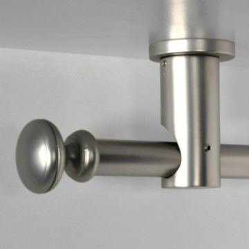 Tringle tube embout rond Nickel Mat Regency