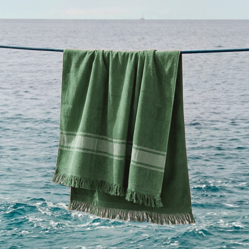 Fouta de plage coloris Olive