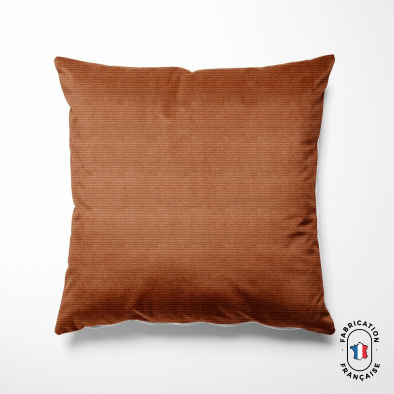 Coussin en velours texturé