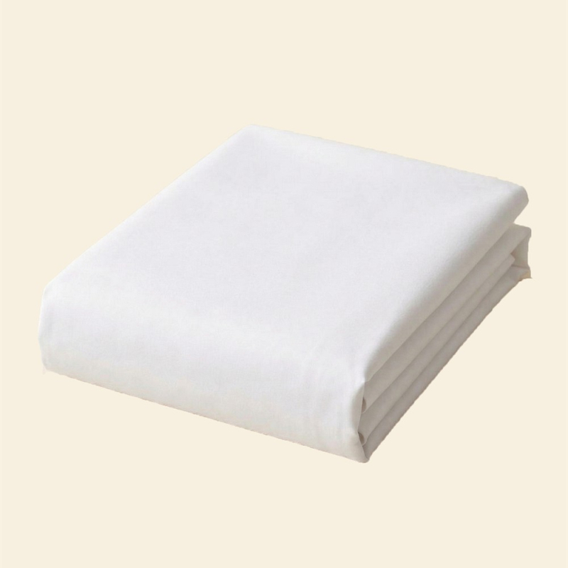 Drap plat en percale blanche Sélène 180x310