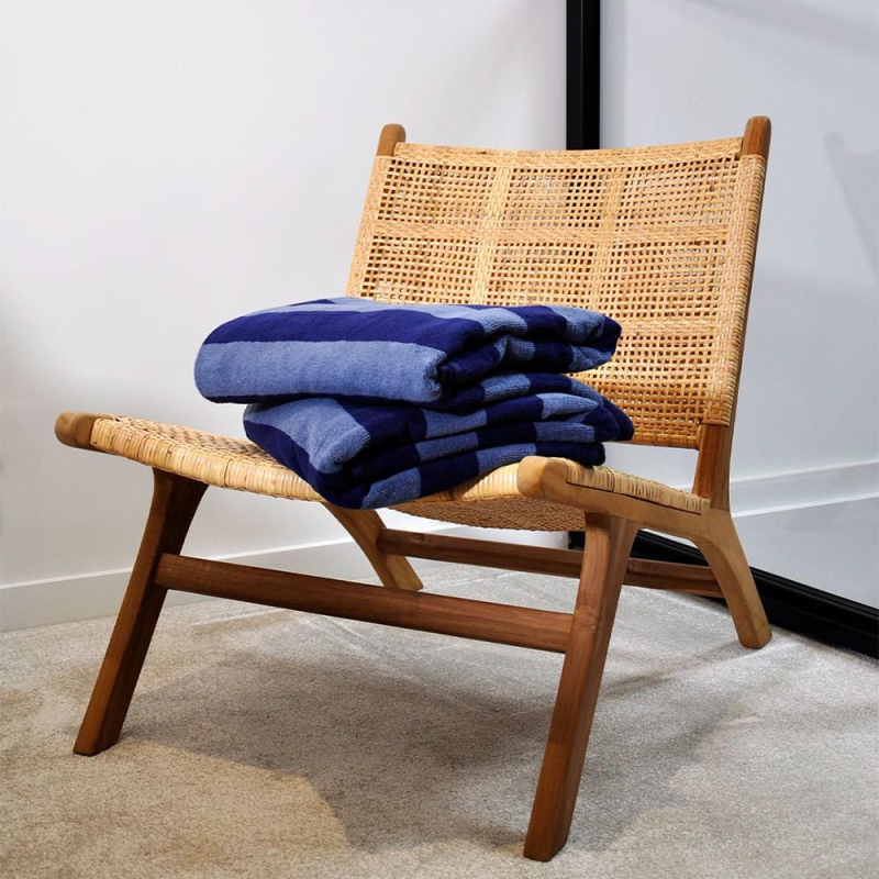 Drap de plage à rayures Mykonos plié 90x160 cm