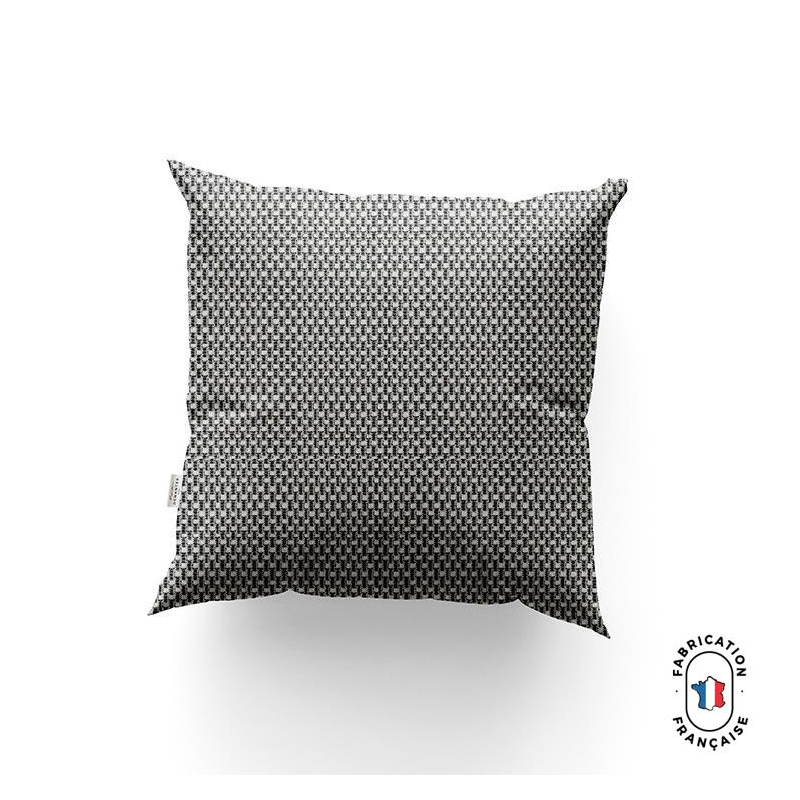 Coussin REFLET en jacquard bi-colore coloris Caviar