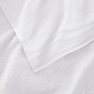 Serviette de toilette Romane coloris Blanc 50x100 cm