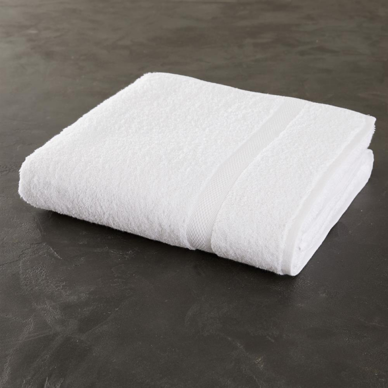 Maxi drap de bain blanc 100x150 500g Luxe packshot