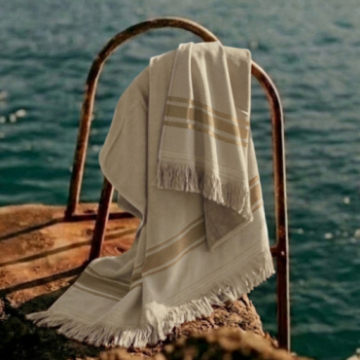 Fouta de plage coloris Sable