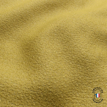 Zoom matière tissu GARRIGUE à bouclettes coloris Mimosa