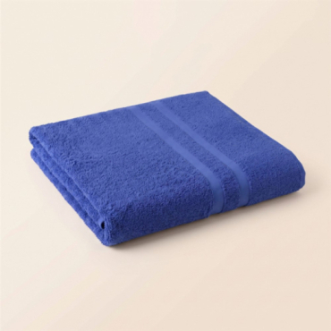 3340105RTL SANTORIN Drap de plage bleu marine 100x150 cm 100%coton