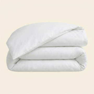 Zoom Housse de couette Hestia satin de coton uni blanc