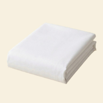 Drap plat en percale blanche Sélène 180x310