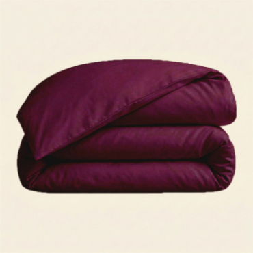 Housse de couette Hestia en satin de coton uni beet red 140x200 cm