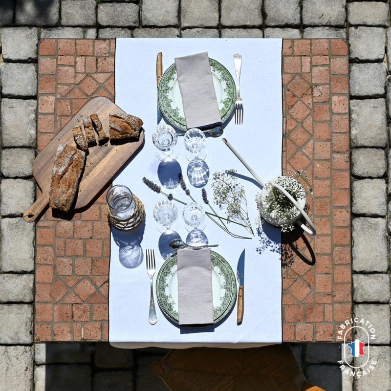 Chemin de table en lin VENTOUX 50x150 cm décoration