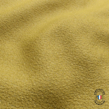 Zoom matière tissu GARRIGUE à bouclettes coloris Mimosa