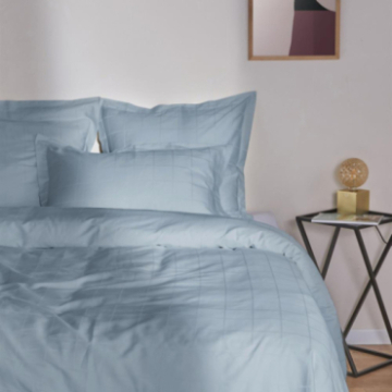 taies d'oreiller satin callista ice blue 50x75 cm