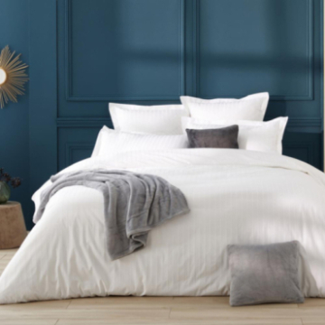 Drap à rayures Hypnos 4 ourlets 175x310cm