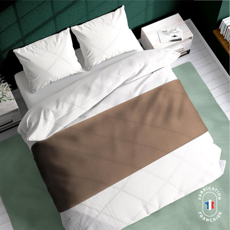 Chemin de lit Dolly coloris Taupe zoom