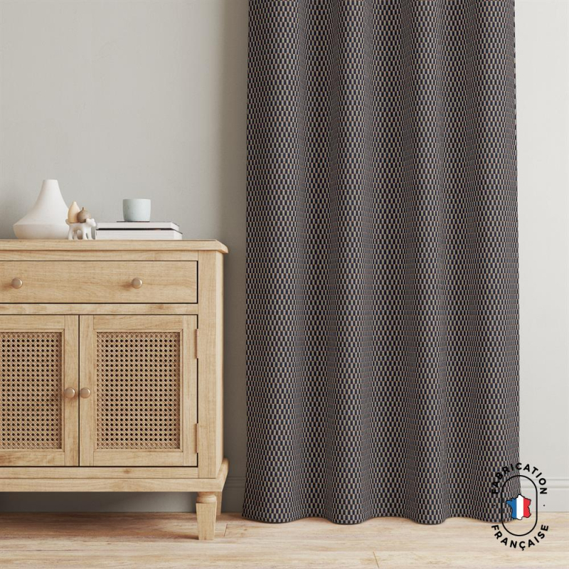 Rideau en velours à motifs