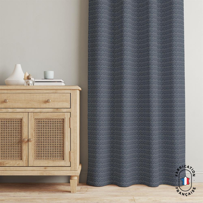 Rideau à motifs fleuris jacquard