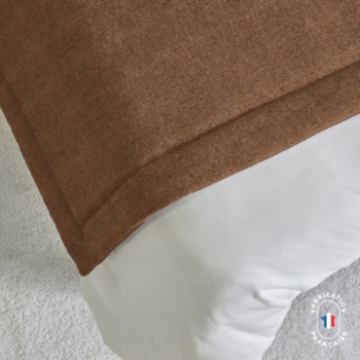 Chemin de lit en velours texturé