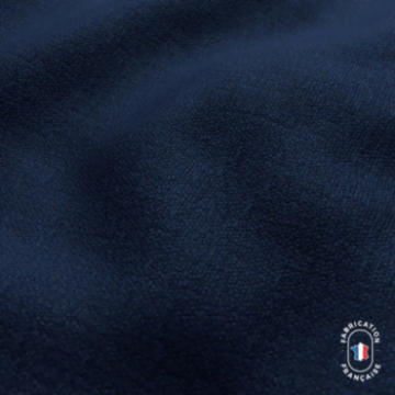 Zoom matière tissu SALINE NC petite bouclette coloris Marine